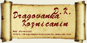 Dragovanka Kozničanin vizit kartica